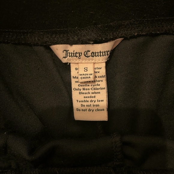 Juicy Couture Black Velour Trackpant Size S - Picture 3 of 6